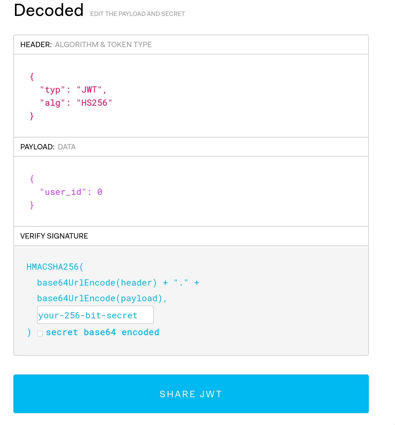 Decoding the JWT